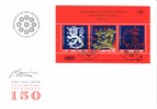 Finland 2006 - The Finnish postage stamp 150 years (3) FDC autographed