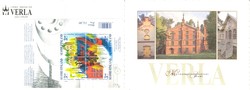 Suomi 2001 - Verlan tehdasmiljöö pienoisarkki postikortilla FDC