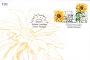 Suomi 2012 - Auringonkukkia pari FDC Suomi 2012 - Auringonkukkia pari FDC