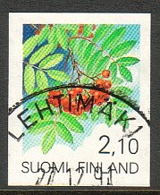 Finland 1991 - Provincial Flowers - Sorbus - Lehtimäki 27.12.91