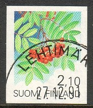 Finland 1991 - Provincial Flowers - Sorbus - Lehtimäki 27.12.91