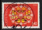 Finland 1988 - 1,40 mk Christmas stamp 1988 1/2 - y paper - 15100 Lahti 2.3.1988