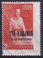 Finland 1942 - East Karelia Risto Ryti 3/6 2 mk, red orange Shifted Finland 1942 - East Karelia Risto Ryti 3/6 2 mk, red orange Shifted