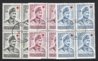 Finland 1952 - Red Cross 1952 C. G. E. Mannerheim blocks of four