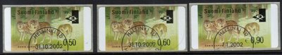 Suomi 2002 - ATM 42 Sudet 0,50, 0,60, 0,90 e Suomi 2002 - ATM 42 Sudet 0,50, 0,60, 0,90 e