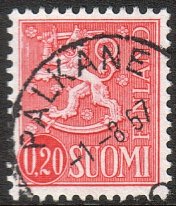 Suomi 1963 - m63 0,20mk punainen - Pälkäne 1.8.67 Suomi 1963 - m63 0,20mk punainen - Pälkäne 1.8.67