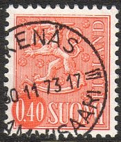 Finland 1963 - Lion type m63 0,20mk red - Ekenäs 30.11.73