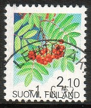 Finland 1991 - Provincial Flowers 1/3 - Sorbus - Lehtimäki 1.6.92