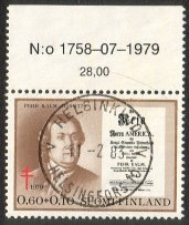 Suomi 1979 - Tuberkuloosi 1979 1/3 - Pehr Kalm - Helsinki 11.2.83 Suomi 1979 - Tuberkuloosi 1979 1/3 - Pehr Kalm - Helsinki 11.2.83
