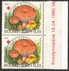Suomi 1980 - Punainen Risti 1980 - 1/3 Karvarousku - Helsinki 29.11.83 (pari) Suomi 1980 - Punainen Risti 1980 - 1/3 Karvarousku - Helsinki 29.11.83 (pari)