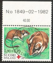 Suomi 1982 - Punainen risti 1982 1/3 - Tammihiiri - Helsinki 2.9.83 Suomi 1982 - Punainen risti 1982 1/3 - Tammihiiri - Helsinki 2.9.83
