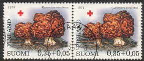 Suomi 1974 - Punainen Risti 1974 - 1/3 Korvasieni, y, Kajaani 14.3.76 Suomi 1974 - Punainen Risti 1974 - 1/3 Korvasieni, y, Kajaani 14.3.76