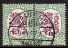 Suomi 1926 - m17, 1,50mk vihr/lila, hrX,B - Tampere 9.IX.27 4i pari