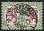 Suomi 1926 - m17, 1,50mk vihr/lila, hrX,B - Pieksämäki 19.VII.27 6e pari