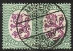 Finland 1926 - m17, 1,50mk grn/lilac, wm X,B - Tampere 28.X.26 4i pair