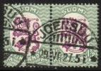 Finland 1926 - m17, 1,50mk grn/lilac, wm X,B - Joensuu 29.VI.27 5i pair