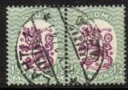 Suomi 1926 - m17, 1,50mk vihr/lila, hrX,B - Lahti 1, 11.X.27 4i pari Suomi 1926 - m17, 1,50mk vihr/lila, hrX,B - Lahti 1, 11.X.27 4i pari
