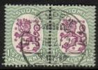 Finland 1926 - m17, 1,50mk grn/lilac, wm X,B - Tampere 3.VIII.27 2i pair