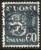 Finland 1930 - Coat of arms lion type m30 60p dark grey- Tampere 25.IX.39 15