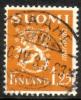 Finland 1932 - Coat of arms lion type m30 1,25mk yellow - Raahe 10.IV.35 23