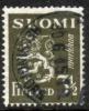 Finland 1942 - Coat of arms lion type m30 3,50mk olive green - Helsingfors 30.6