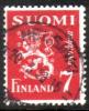 Suomi 1947 - Leijonamalli m30 7mk punainen - Helsinki 20.3.58 16 Suomi 1947 - Leijonamalli m30 7mk punainen - Helsinki 20.3.58 16