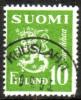 Suomi 1952 - Leijonamalli m30 10 mk vihreä - Kuuslahti 9.4.53 Suomi 1952 - Leijonamalli m30 10 mk vihreä - Kuuslahti 9.4.53