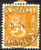 Finland 1946 - Coat of arms lion type m30 5mk yellow - Helsinki 25.9.54 17