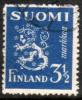 Suomi 1936 - Leijonamalli m30 3,50mk tumman sininen - Rosohammaste