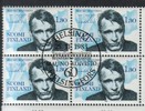 Finland 1983 - President Mauno Henrik Koivisto, 60th birthday (block of four) FD(C)