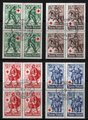 Finland 1940 - Red Cross 1940 set block of four cancelled