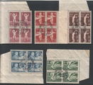 Finland 1947 - Anti tuberculosis 1947 set blocks of four first day cancl.