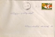 Suomi - Äyskoski postipysäkkileima - Tervo 30.9.68 kuorella Suomi - Äyskoski postipysäkkileima - Tervo 30.9.68 kuorella