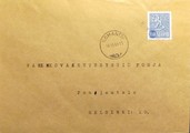 Suomi - Eimisjärvi postipysäkkileima - Ilomantsi 10.10.69 kuorella Suomi - Eimisjärvi postipysäkkileima - Ilomantsi 10.10.69 kuorella