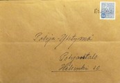 Suomi - Etu-Ikola postipysäkkileima kuorella Suomi - Etu-Ikola postipysäkkileima kuorella