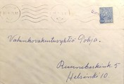 Suomi - Eimisjärvi postipysäkkileima - Joensuu 21.4.71 kuorella Suomi - Eimisjärvi postipysäkkileima - Joensuu 21.4.71 kuorella