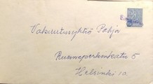 Suomi - Eimisjärvi postipysäkkileima kuorella Suomi - Eimisjärvi postipysäkkileima kuorella