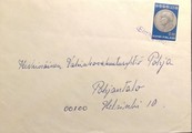 Suomi - Eimisjärvi postipysäkkileima kuorella Suomi - Eimisjärvi postipysäkkileima kuorella