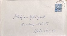 Suomi - Honka postipysäkkileima - Porras 6.2.70 kuorella Suomi - Honka postipysäkkileima - Porras 6.2.70 kuorella