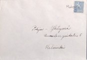 Suomi - Hakoinen postipysäkkileima kuorella Suomi - Hakoinen postipysäkkileima kuorella