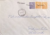 Suomi - Havunen postipysäkkileima - Vaasa 18.10.65 kuorella Suomi - Havunen postipysäkkileima - Vaasa 18.10.65 kuorella