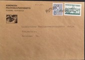 Suomi - Huttukylä postipysäkkileima kuorella Suomi - Huttukylä postipysäkkileima kuorella