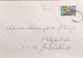 Suomi - Honka postipysäkkileima - Porras 23.1.73 kuorella Suomi - Honka postipysäkkileima - Porras 23.1.73 kuorella