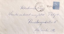 Suomi - Hangasoja postipysäkkileima - Haapavesi 10.6.70 kuorella Suomi - Hangasoja postipysäkkileima - Haapavesi 10.6.70 kuorella