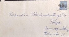 Suomi - Heinä postipysäkkileima kuorella Suomi - Heinä postipysäkkileima kuorella