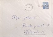 Suomi - Hangasoja postipysäkkileima - Haapavesi 27.6.68 kuorella Suomi - Hangasoja postipysäkkileima - Haapavesi 27.6.68 kuorella