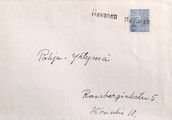 Suomi - Havunen postipysäkkileima kuorella Suomi - Havunen postipysäkkileima kuorella
