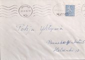 Suomi - Huopana postipysäkkileima - Jyväskylä 23.8.66 kuorella Suomi - Huopana postipysäkkileima - Jyväskylä 23.8.66 kuorella