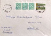 Suomi - Huopana postipysäkkileima - Jyväskylä 1.4.70 kuorella Suomi - Huopana postipysäkkileima - Jyväskylä 1.4.70 kuorella