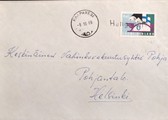 Suomi - Hangasoja postipysäkkileima - Haapavesi 8.10.69 kuorella Suomi - Hangasoja postipysäkkileima - Haapavesi 8.10.69 kuorella